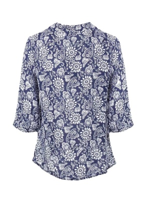 Bluza boema cu flori albe - Img 3