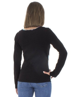 Bluza neagra cu print mandale - Img 3