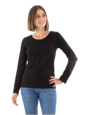 Bluza neagra uni bumbac - Img 1