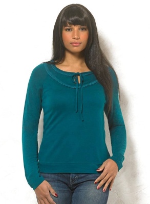 Bluza petrol tricot toamna - Img 2