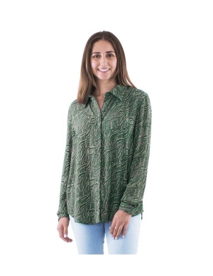 Bluza Retro kaki Print Safari - Img 2
