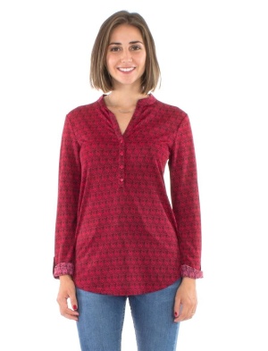 Bluza stil camasa cu print bambus - Img 3