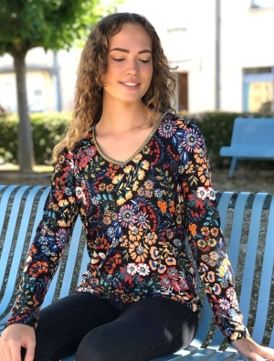 Bluza tricot boho-florala - Img 2