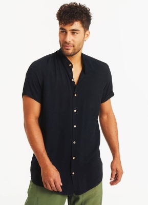Camasa neagra guler mandarin