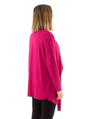 Cardigan asimetric tricot zmeura - Img 3
