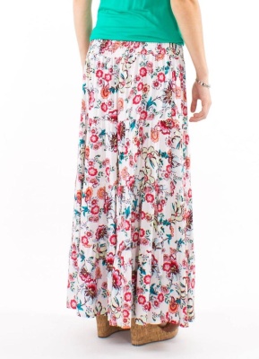 Fusta lunga boho-chic croi evazat - Img 2