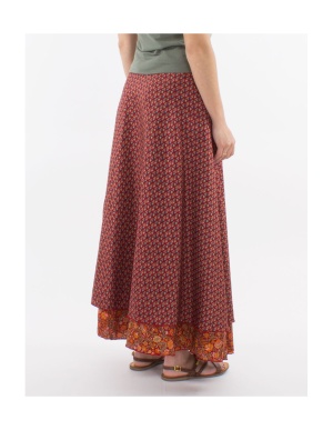 Fusta Sari lunga nuanta rosie croi wrap - Img 3