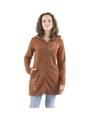 Jacheta Midi Choco cu broderii - Img 4