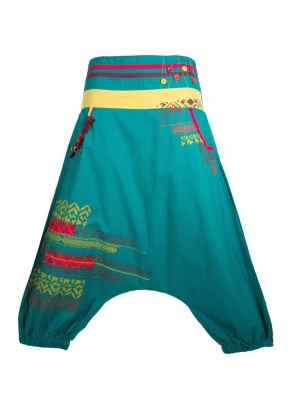 Pantaloni etnici 3/4 cu print aztec - Img 2