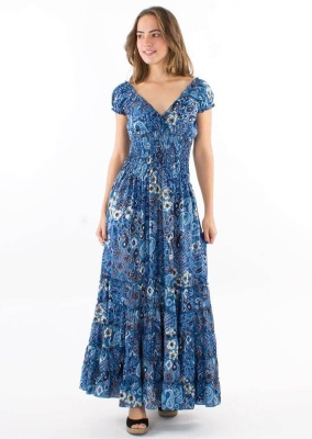 Rochie denim imprimeu boem - Img 3