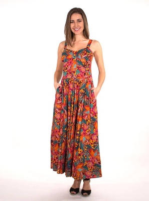 Rochie lunga imprimeu tindaya - Img 3