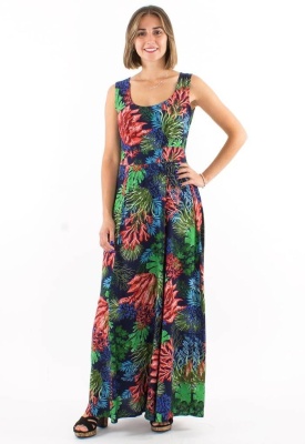 Rochie lunga marine print oceanic - Img 3