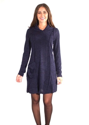 Rochie marine tricot stil pulover - Img 1
