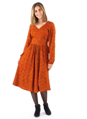Rochie midi cu print arabesque - Img 3