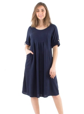 Rochie midi larga nuanta marine - Img 2
