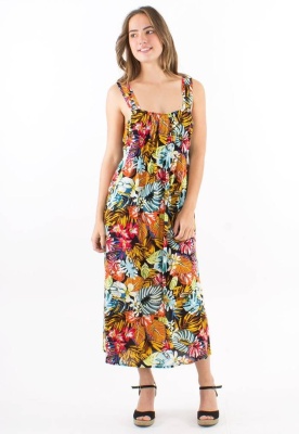 Rochie neagra jungle print - Img 1