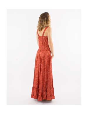 Rochie Sari lungă nuanță somon - Img 3