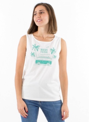 Top ecru cu model boho Palm - Img 2