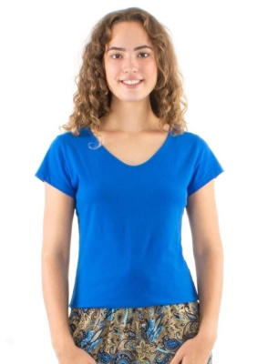 Tricou albastru bumbac - Img 1