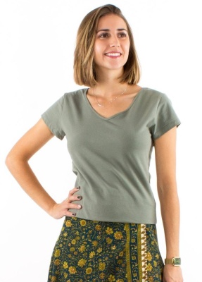 Tricou kaki bumbac - Img 2