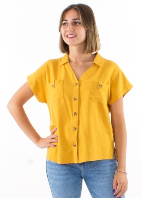 Bluza galbena cu maneca scurta - Img 1