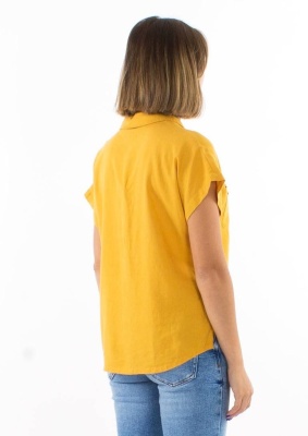 Bluza galbena cu maneca scurta - Img 3