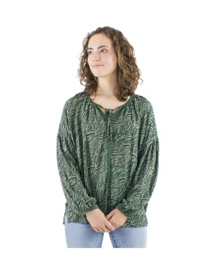 Bluza kaki larga stil Retro - Img 2