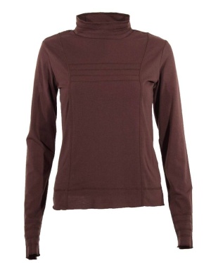 Bluza maro cu guler inalt - Img 1