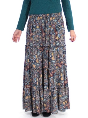 Fusta boho-chic cu imprimeu Gaya - Img 1
