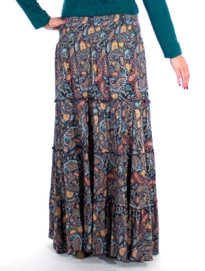 Fusta boho-chic cu imprimeu Gaya - Img 2