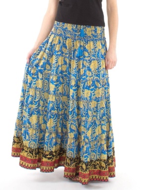 Fusta/Rochie marine print hibiscus - Img 1