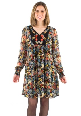 Rochie cu broderii si print Viana - Img 3