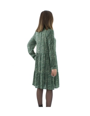 Rochie kaki Midi Retro Print Safari - Img 3