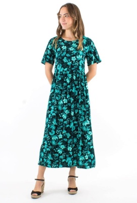 Rochie maneca scurta print indian - Img 1