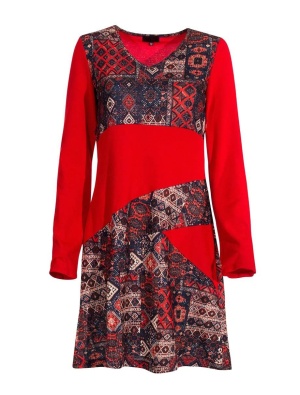 Rochie midi rosie print Delhi - Img 3