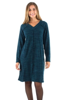 Rochie petrol chic imprimeu pestrit - Img 1
