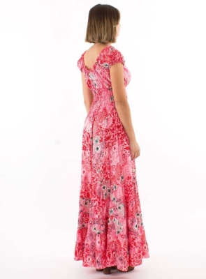 Rochie rose imprimeu boem - Img 2