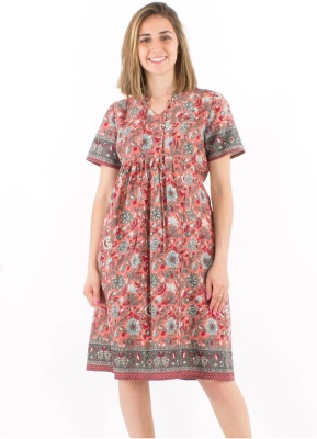 Rochie rose print Baghdad - Img 1