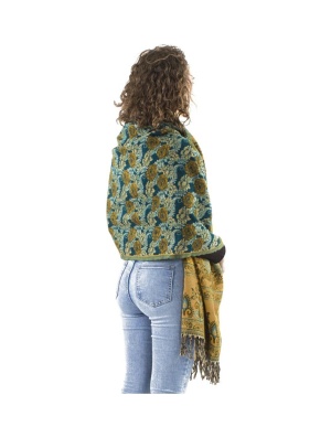 Șal petrol Boho floral - Img 3