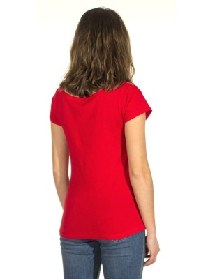 Tricou rosu bbc cu insertii florale - Img 2