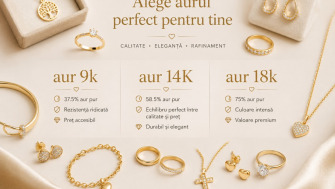 Diferența dintre aurul de 9K, 14K și 18K – Ce alegi pentru verighete și bijuterii?