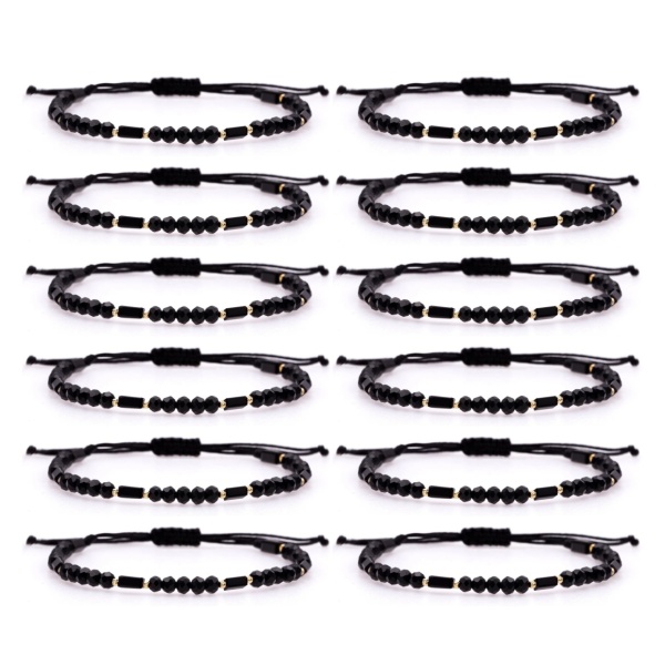 Engross Pachet 10 brățări Only Black cu 10 bile din aur 14k
