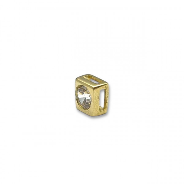 Charm model patrat cu cristal incastrat