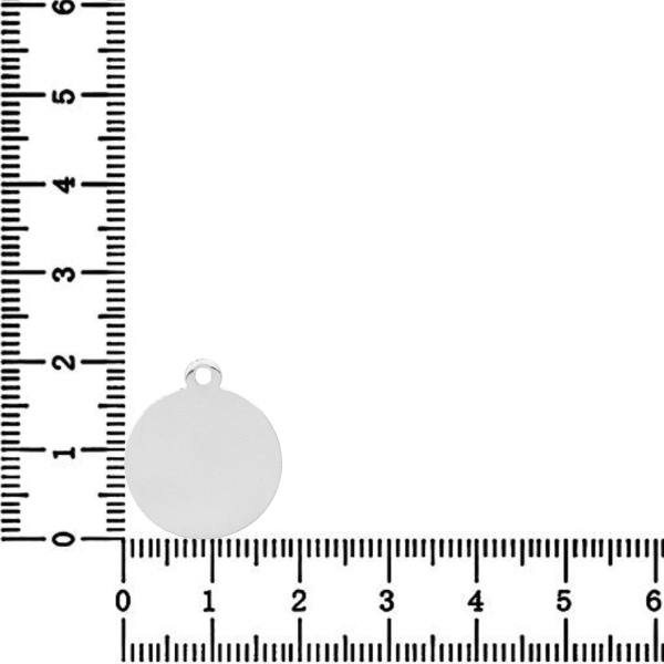 Link Argint - pentru colier - banut 1.8cm pentru gravat