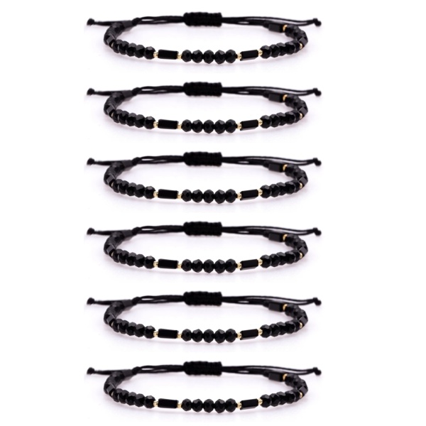 Engross Pachet 5 brățări Only Black cu 10 bile din aur 14k