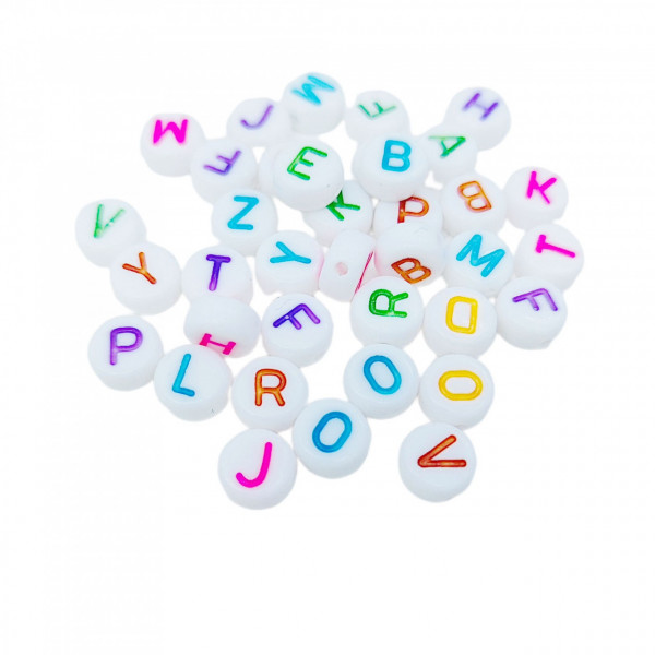 Margele alfabet multicolor - set aprox 490 buc