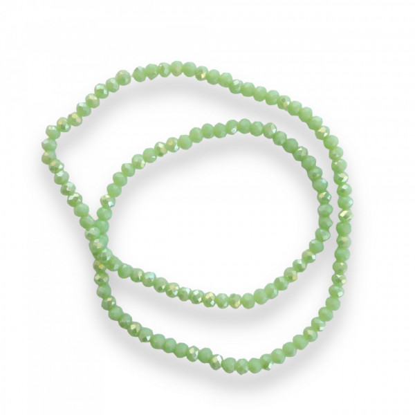 Șirag cristale 4 mm Verde Fern AB șirag Aprox 130 buc