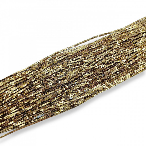 Hematite cubice - water plated gold - 1mm - sirag aprox 260 buc