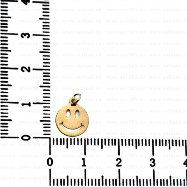 Link din aur 14k - pentru colier - smiley