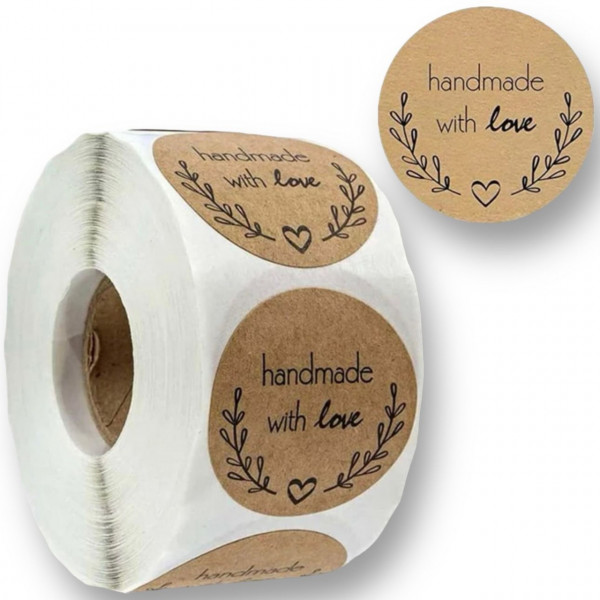 Sticker - Handmade with Love / bucata